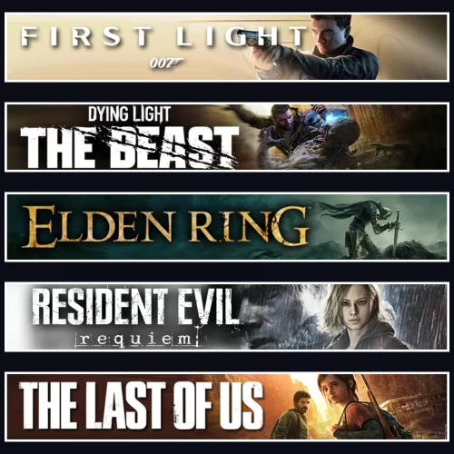  007 +Beast +Elden +Evil 9 +TLOU1